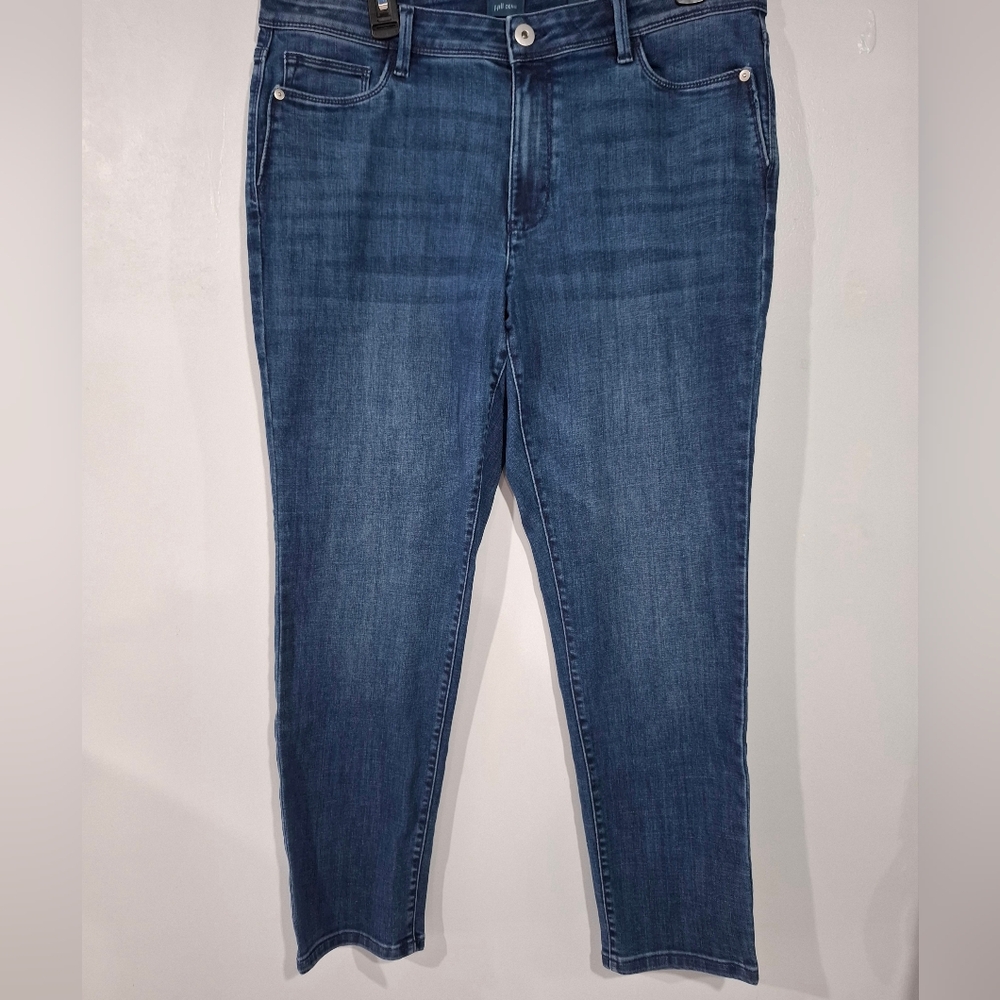 J Jill Authentic Slim Ankle Fit Blue Denim Jeans Pants Womens Size 14